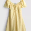 Crinkle cap-sleeve mini dress Crinkle cap-sleeve mini dress