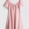 Crinkle cap-sleeve mini dress Crinkle cap-sleeve mini dress