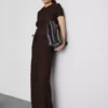 Crinkle straight-leg drawstring pants Crinkle straight-leg drawstring pants