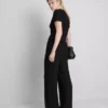 Crinkle straight-leg drawstring pants Crinkle straight-leg drawstring pants