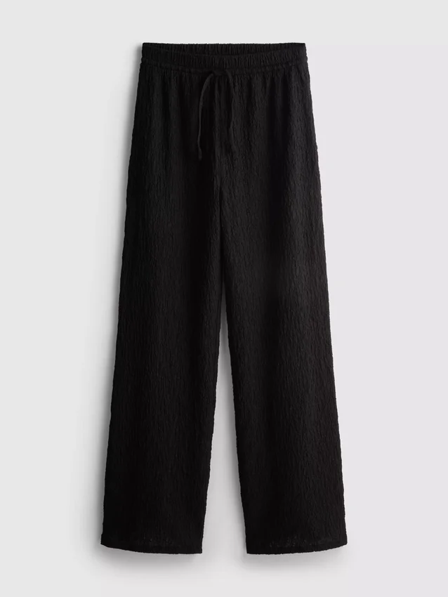 Crinkle straight-leg drawstring pants Crinkle straight-leg drawstring pants
