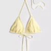 Crinkle triangle bikini top