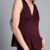 Crinkle v-neck top Crinkle v-neck top