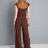 Crinkle wide leg pants