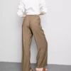 Crinkle wide leg pants