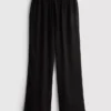 Crinkle wide leg pants
