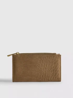 Croc-effect purse