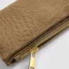 Croc-effect purse