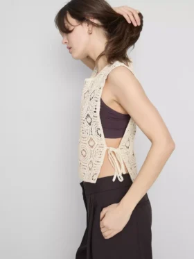 Crochet side-tie tank