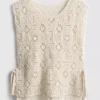 Crochet side-tie tank