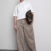 Cropped boxy short-sleeve oxford shirt Cropped boxy short-sleeve oxford shirt