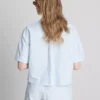 Cropped boxy short-sleeve oxford shirt Cropped boxy short-sleeve oxford shirt