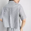 Cropped boxy short-sleeve oxford shirt Cropped boxy short-sleeve oxford shirt