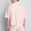 Cropped boxy short-sleeve oxford shirt Cropped boxy short-sleeve oxford shirt