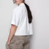 Cropped boxy short-sleeve oxford shirt Cropped boxy short-sleeve oxford shirt