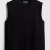 Cropped sleeveless shoulder pad tee Cropped sleeveless shoulder pad tee