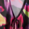 Cropped tie detail mesh top Cropped tie detail mesh top
