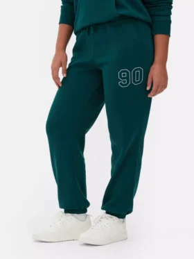 Cuffed printed sweatpants
