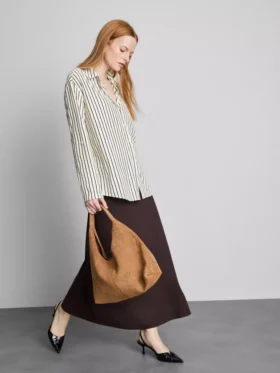 Curved-hem relaxed button-down shirt Curved-hem relaxed button-down shirt