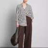 Curved-hem relaxed button-down shirt Curved-hem relaxed button-down shirt