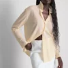 Curved-hem relaxed button-down shirt Curved-hem relaxed button-down shirt