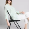 Curved-hem relaxed button-down shirt Curved-hem relaxed button-down shirt