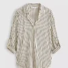 Curved-hem relaxed button-down shirt Curved-hem relaxed button-down shirt