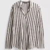 Curved-hem relaxed button-down shirt Curved-hem relaxed button-down shirt