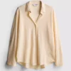 Curved-hem relaxed button-down shirt Curved-hem relaxed button-down shirt