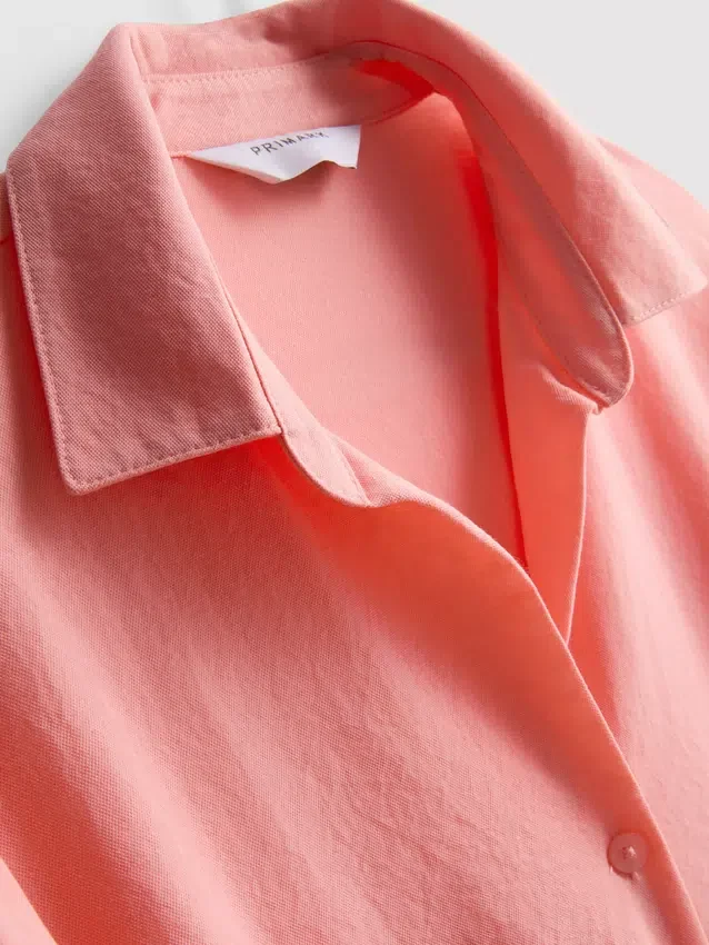 Curved-hem relaxed button-down shirt Curved-hem relaxed button-down shirt