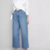 Denim cropped wide-leg jeans Denim cropped wide-leg jeans
