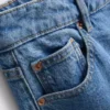 Denim cropped wide-leg jeans Denim cropped wide-leg jeans