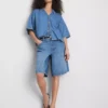 Denim short sleeve shirt Denim short sleeve shirt