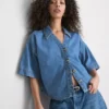 Denim short sleeve shirt Denim short sleeve shirt