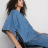 Denim short sleeve shirt Denim short sleeve shirt