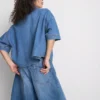 Denim short sleeve shirt Denim short sleeve shirt