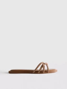 Diamanta weave mule sandals