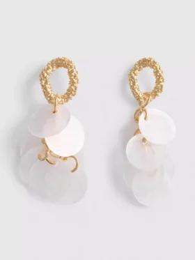 Disc drop earrings Disc drop earrings