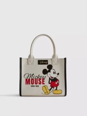 Disney’s mickey and friends faux leather tote bag