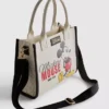 Disney’s mickey and friends faux leather tote bag