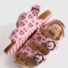 Disney’s minnie mouse slingback double buckle strap sandals