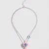 Disney’s stitch layered initial necklace