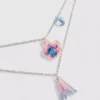 Disney’s stitch layered initial necklace