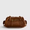 Distressed faux leather bowler bag Distressed faux leather bowler bag