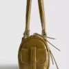 Distressed faux leather bowler bag Distressed faux leather bowler bag