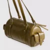 Distressed faux leather bowler bag Distressed faux leather bowler bag