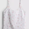 Dobby cotton floral pajama cami Dobby cotton floral pajama cami