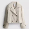 Double-breasted boxy rain jacket Double-breasted boxy rain jacket