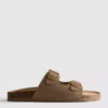 Double buckle-strap mule sandals
