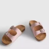 Double buckle-strap mule sandals